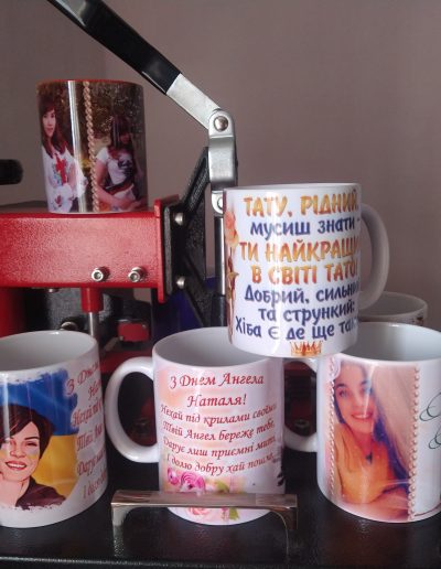 Чашки з поздоровленням з днем ангела